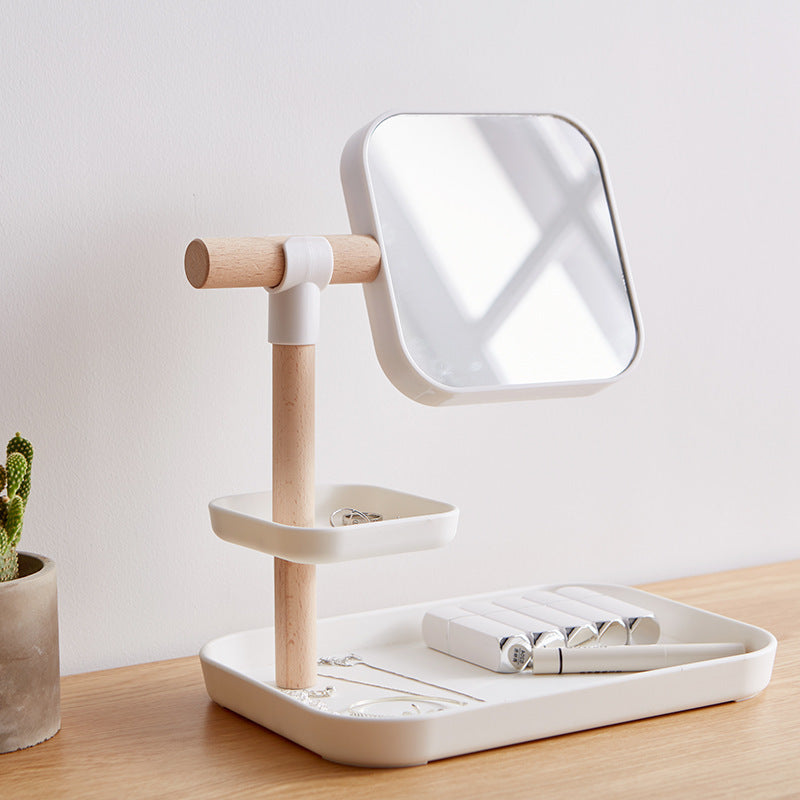 Desktop Cosmetics Storage Box Makeup Brush Lipstick Mask Skin Care Products With Mirror Dressing Table Finishing Rack Desktop Cosmetics Storage Box Makeup Brush Lipstick Mask Skin Care Products With Mirror Dressing Table Finishing Rack